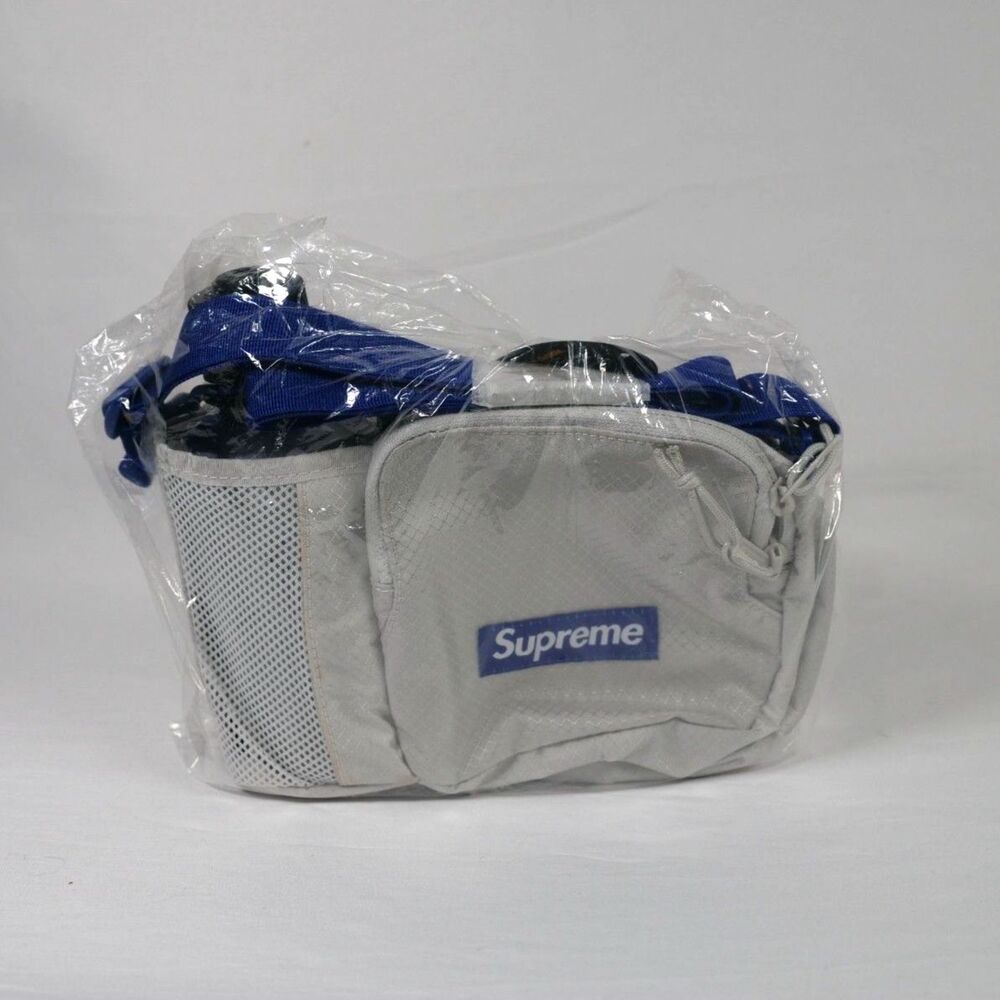 Supreme Cordura Side Bag w/ Water Bottle SS22 - Silver/Blue